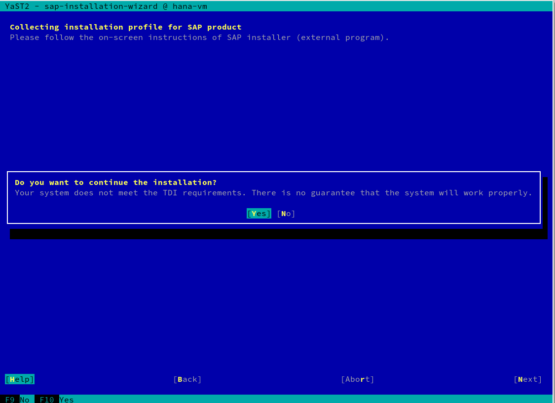 SAP Installation Wizard - Continue Installation SAP Installation Wizard - Continue Installation