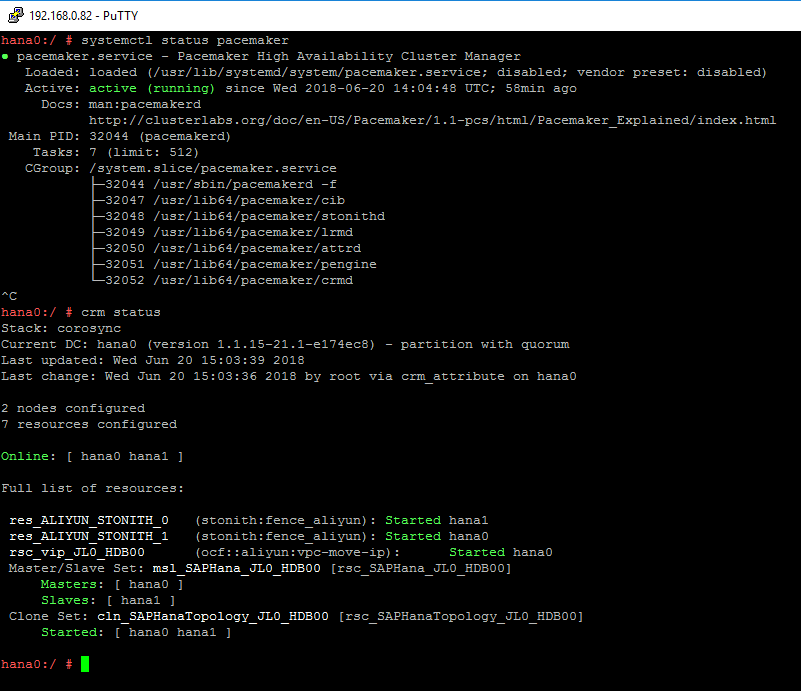 clusterStatushana0 clusterStatushana0