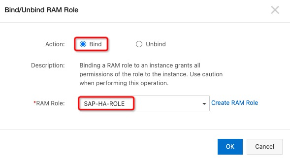 Bind/Unbind RAM Role Bind/Unbind RAM Role