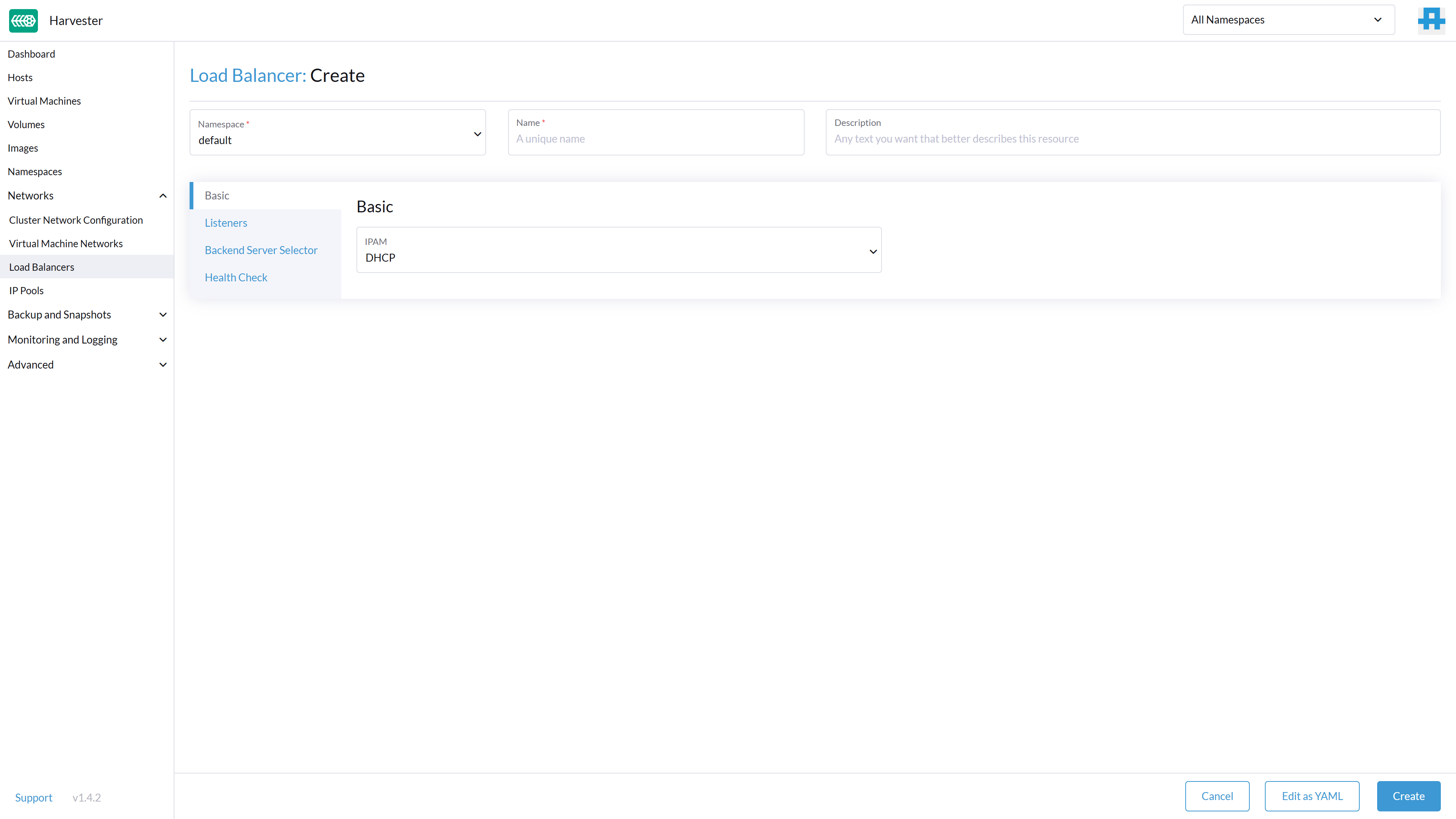 SAP EIC Harvester LB Create SAP EIC Harvester LB Create