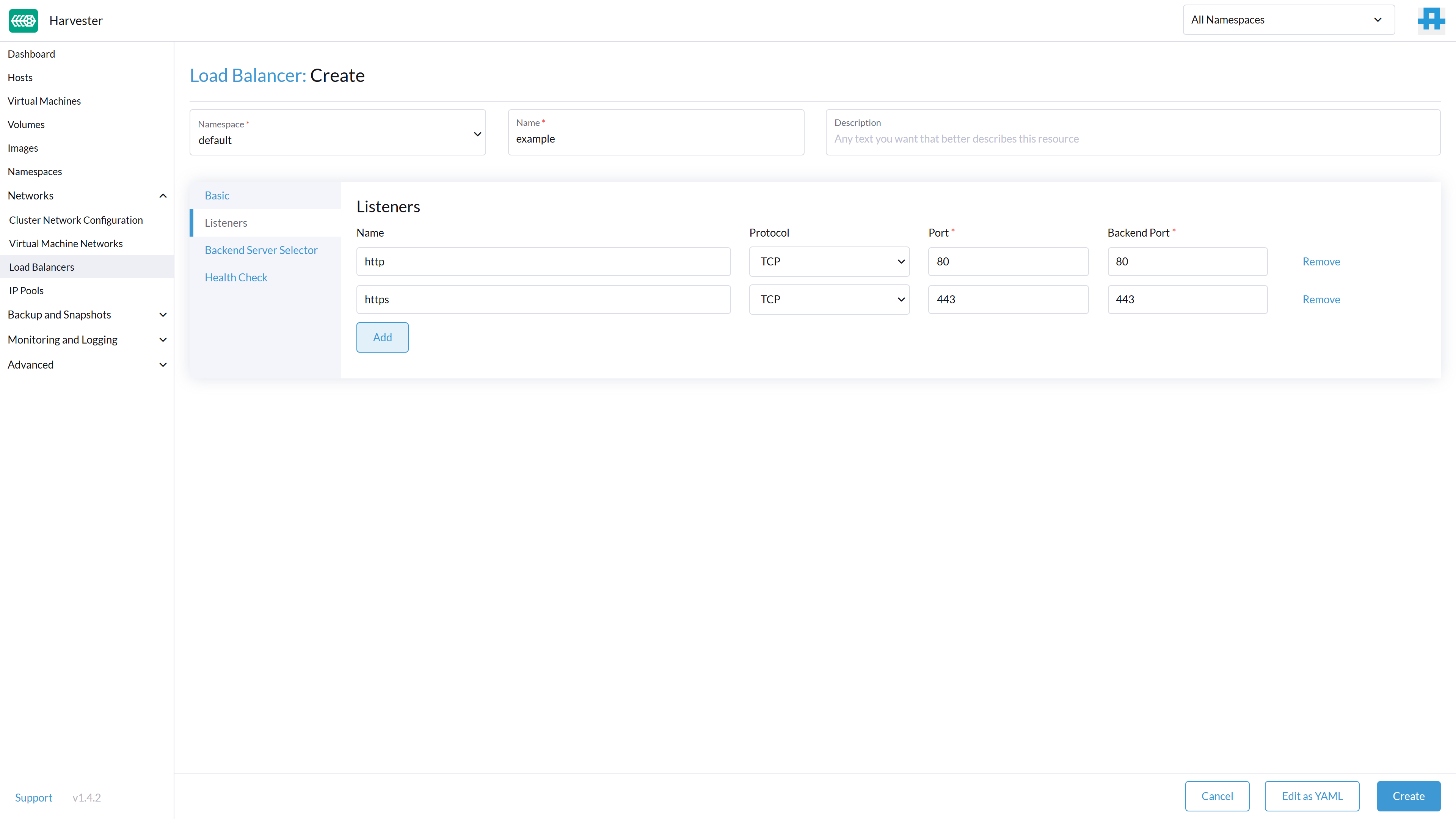 SAP EIC Harvester LB Listeners SAP EIC Harvester LB Listeners