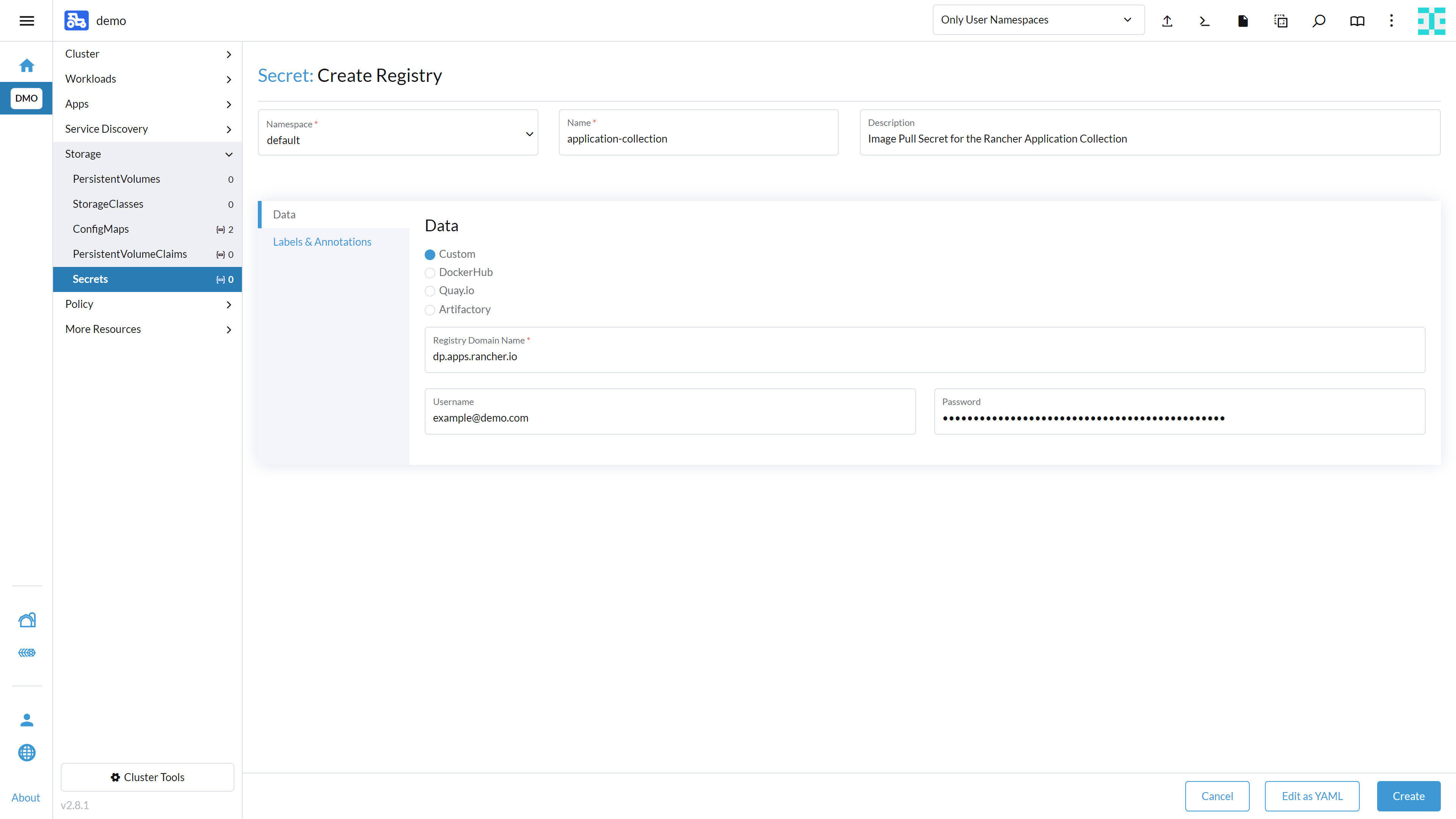 EIC Secret Create EIC Secret Create