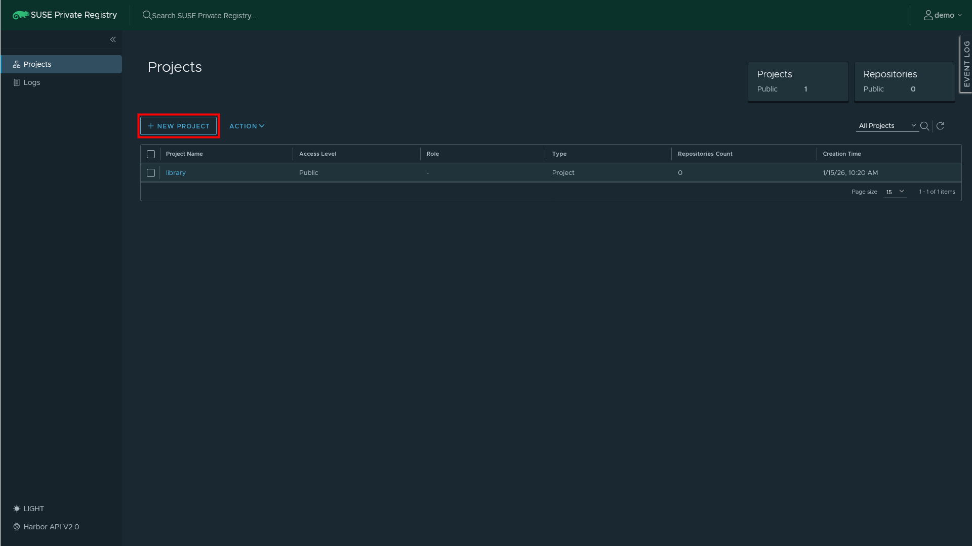 SAP Edge Registry Create Project SAP Edge Registry Create Project