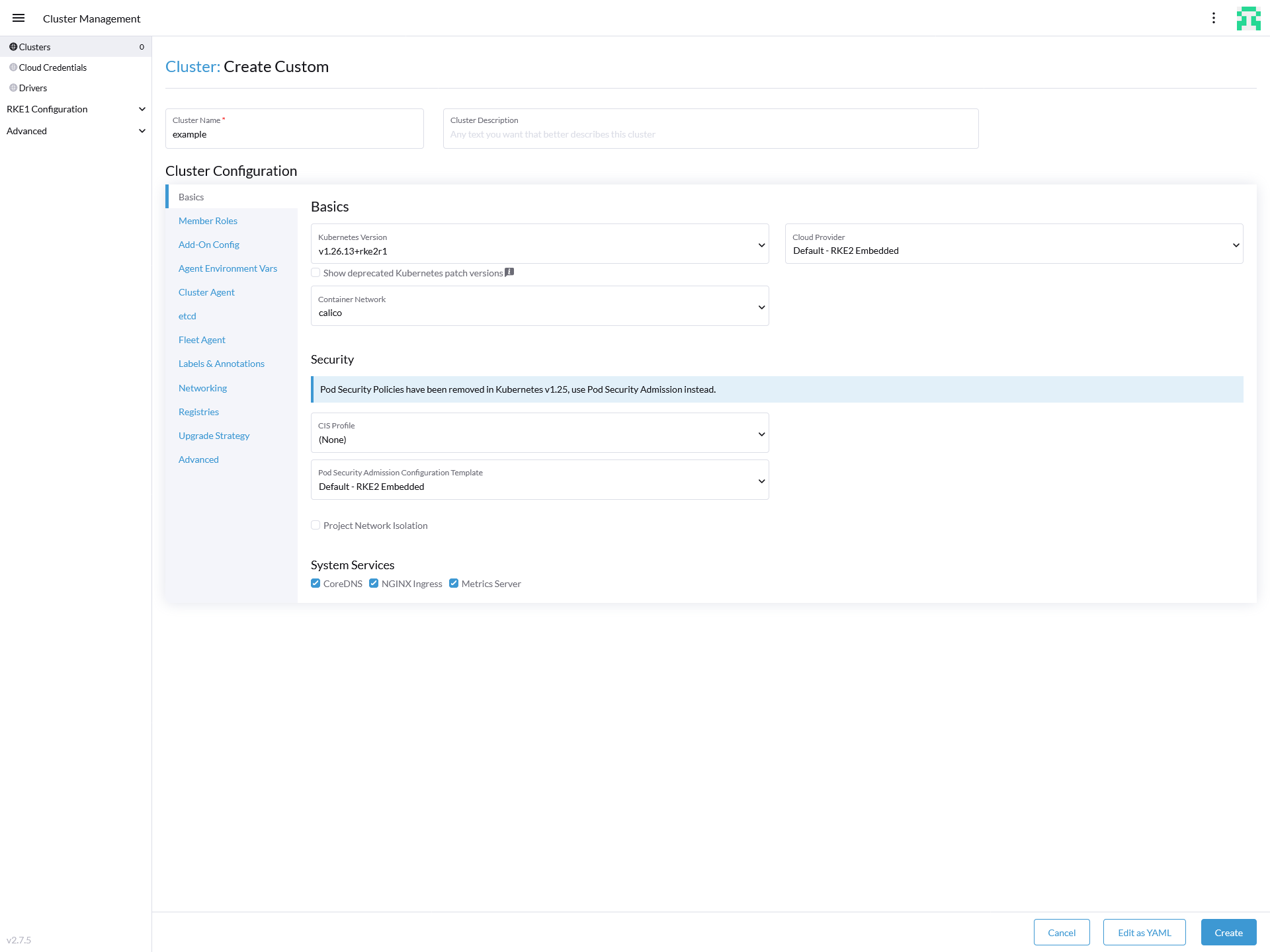 SAP Rancher Create Config SAP Rancher Create Config