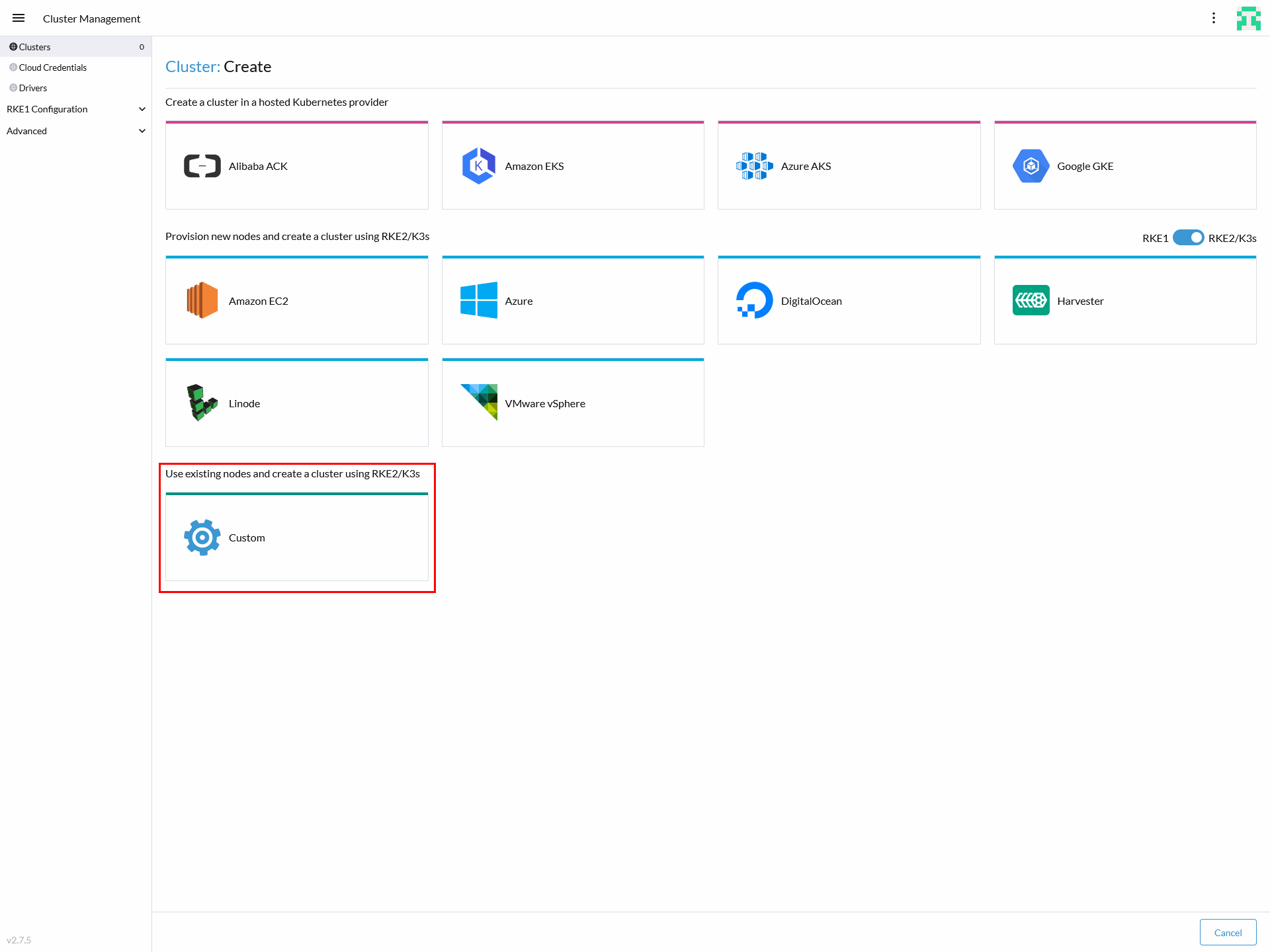 SAP Rancher Create Custom SAP Rancher Create Custom