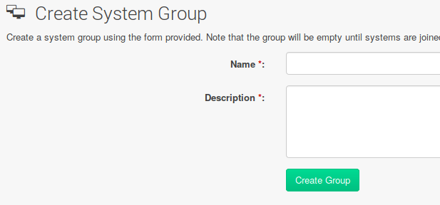 SUSE Manager Web UI - Create System Groups SUSE Manager Web UI - Create System Groups