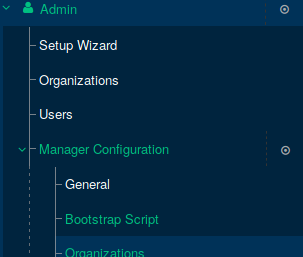 SUSE Manager Web UI - Menu Manager Configuration SUSE Manager Web UI - Menu Manager Configuration