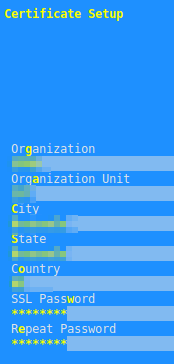 YaST Installation - Certificate Generation YaST Installation - Certificate Generation