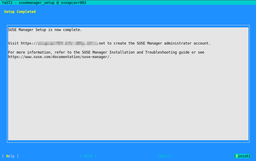 YaST Installation - Setup Completed YaST Installation - Setup Completed
