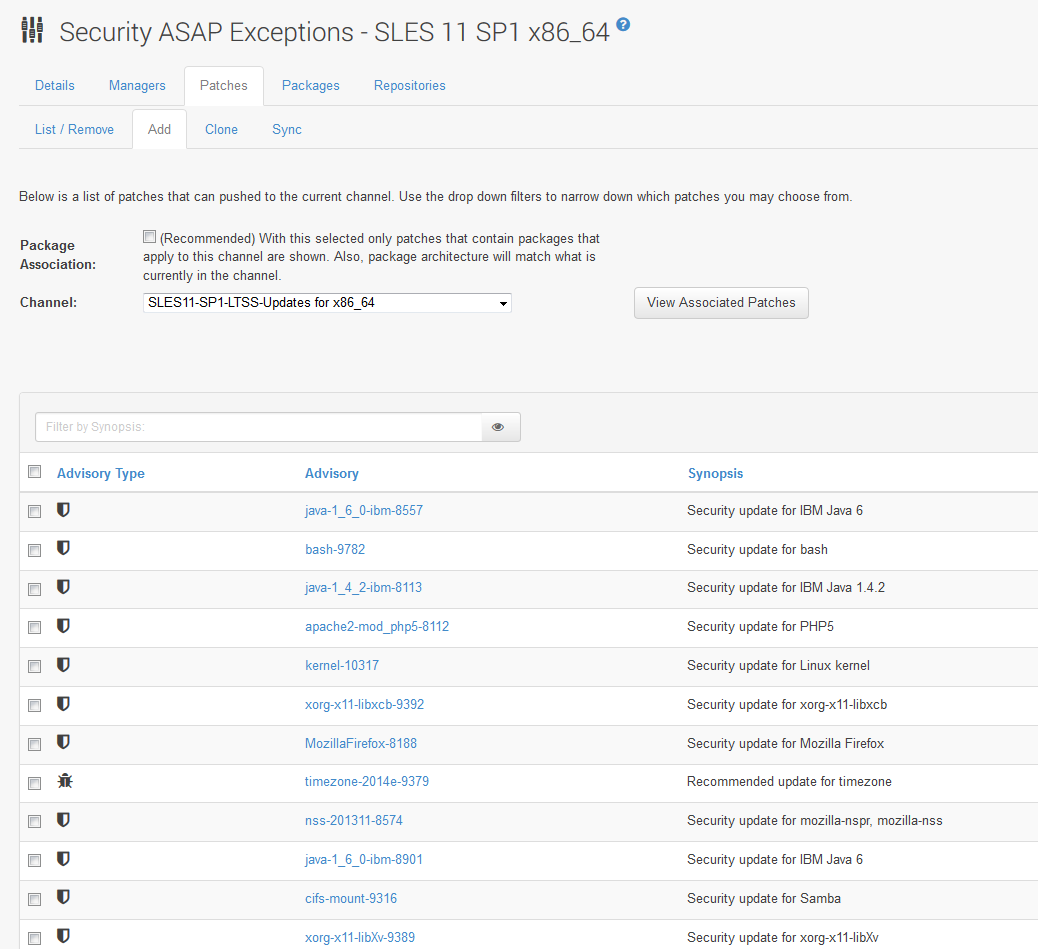 Adding a patch to the Security ASAP Exceptions Channel Adding a patch to the Security ASAP Exceptions Channel
