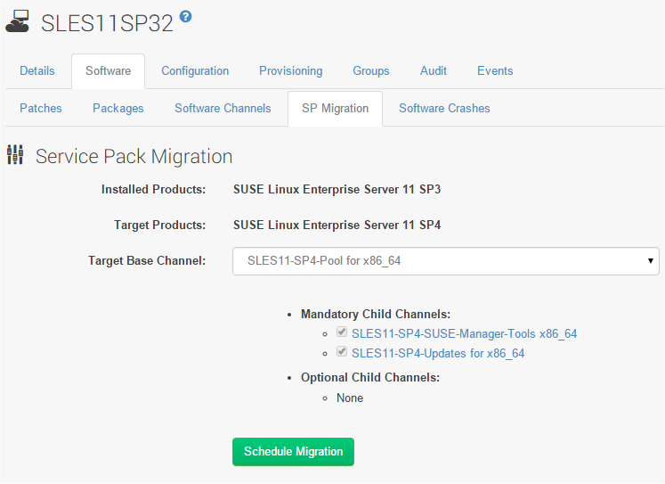 Service Pack Migration Service Pack Migration