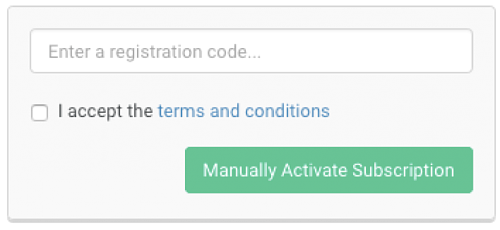 Enter the registration code. Enter the registration code.