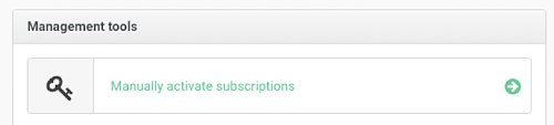 Manual activation of subscription. Manual activation of subscription.