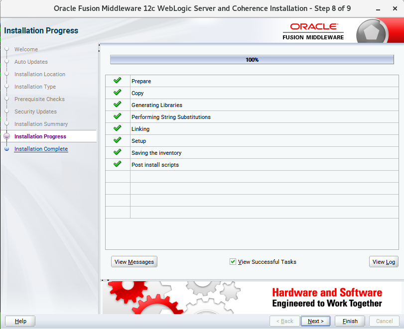 Installation Progress Installation Progress