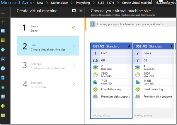 Virtual Machine Size Virtual Machine Size