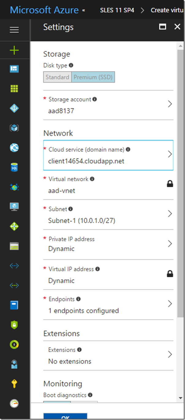 Storage and Network Settings Storage and Network Settings