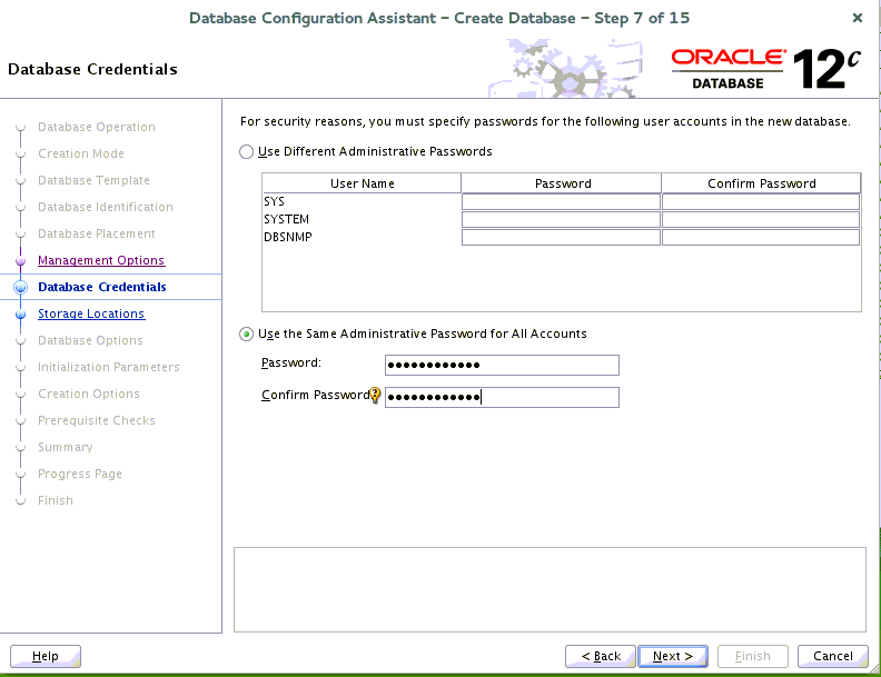 Database Credentials Database Credentials
