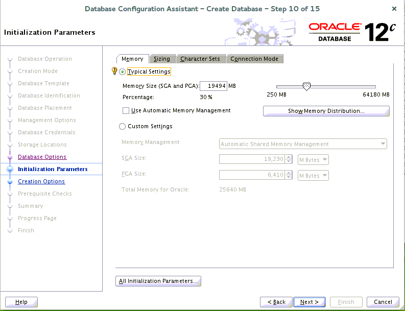 Initialization Parameters Initialization Parameters