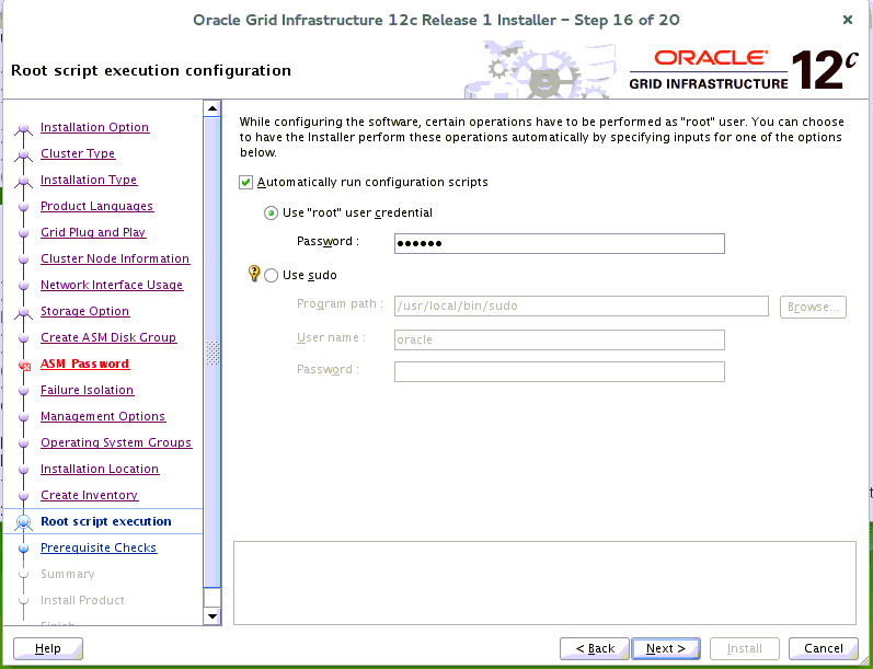 Root Script Execution Configuration Root Script Execution Configuration