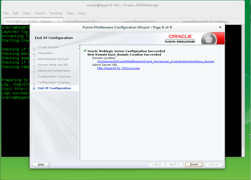 Configuration Progress Configuration Progress