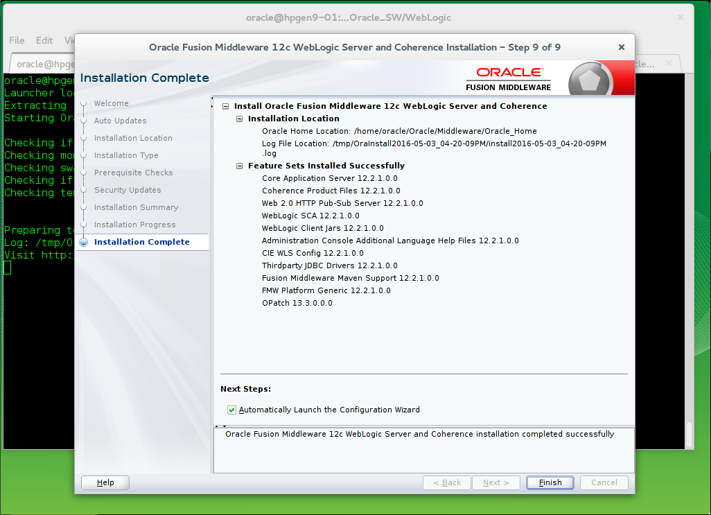 Installation Complete Installation Complete