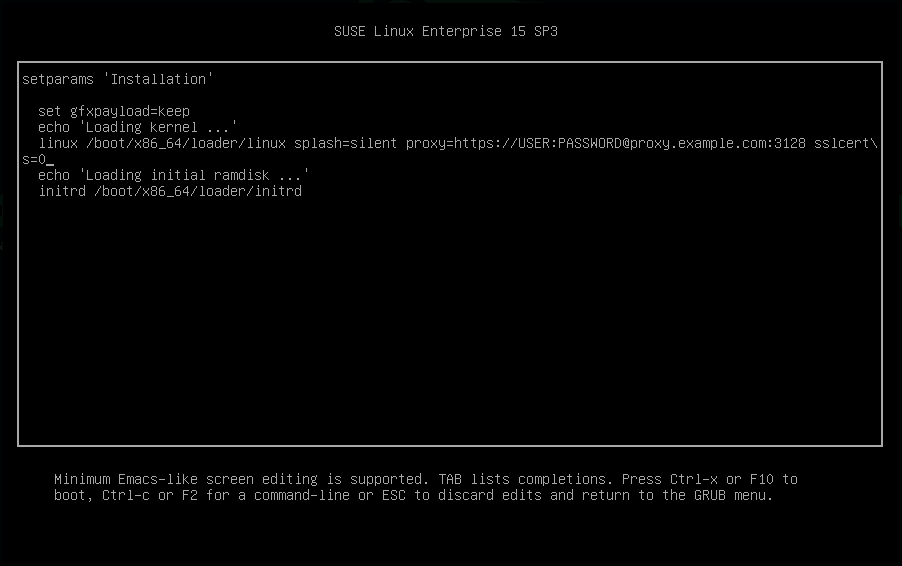 GRUB options editor GRUB options editor