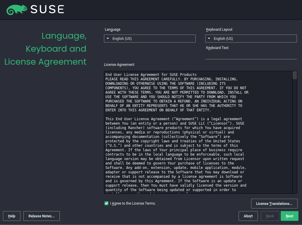License agreement License agreement
