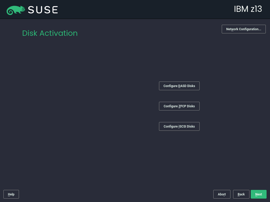Disk activation Disk activation