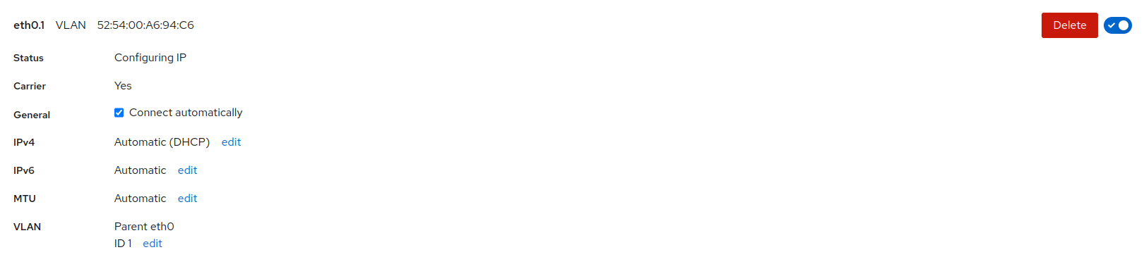 Cockpit adding VLAN Cockpit adding VLAN