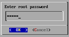 Enter root password Enter root password