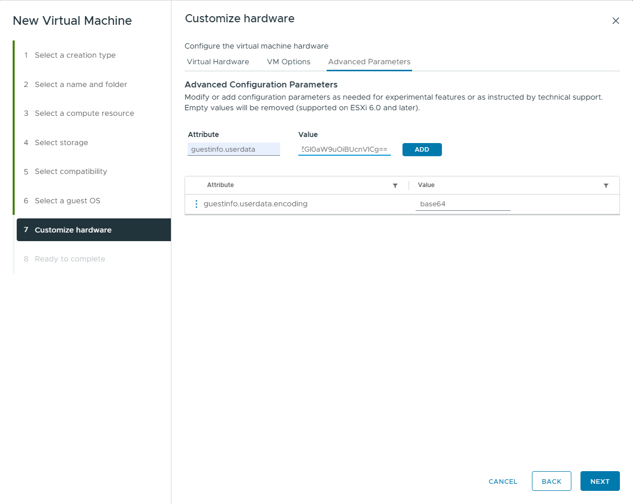 Adding user data Adding user data