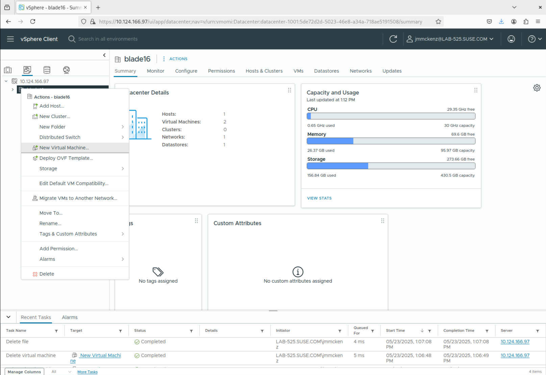 Creating a new virtual machine Creating a new virtual machine