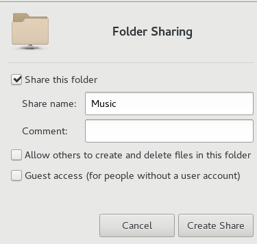 Folder sharing