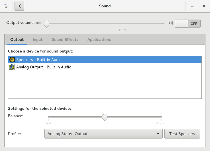 Configuring Sound Settings