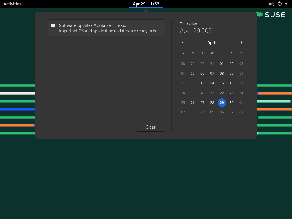 Update notification on GNOME desktop