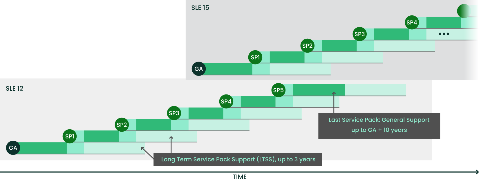 Long term service pack support