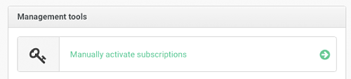 Manual activation of subscription.