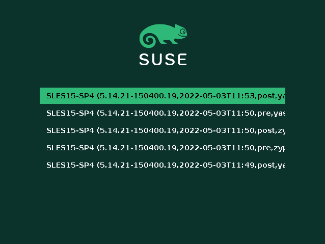 Boot loader: snapshots Boot loader: snapshots