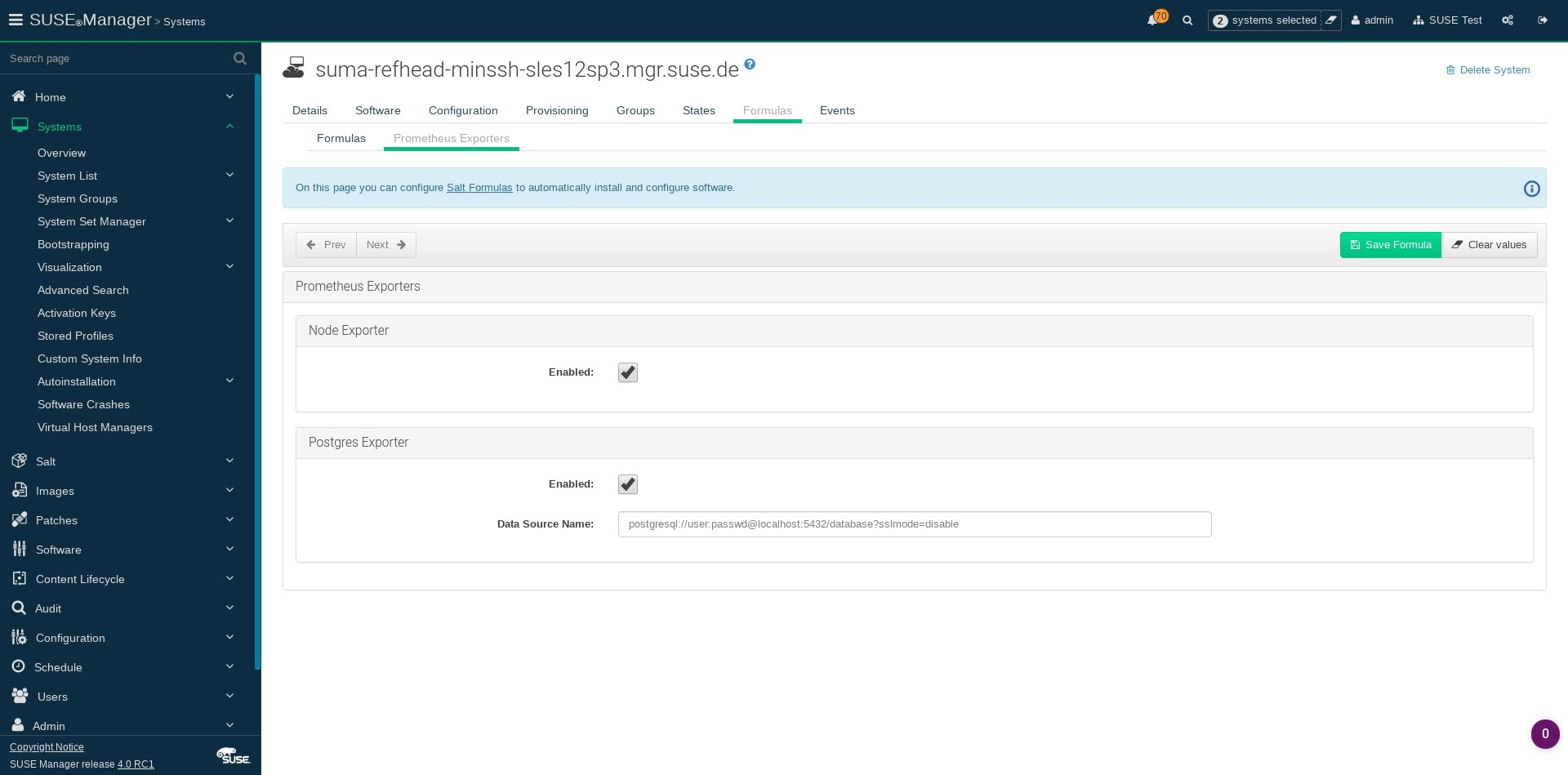 monitoring configure formula