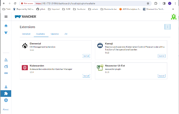 A screenshot of install UI extension A screenshot of install UI extension