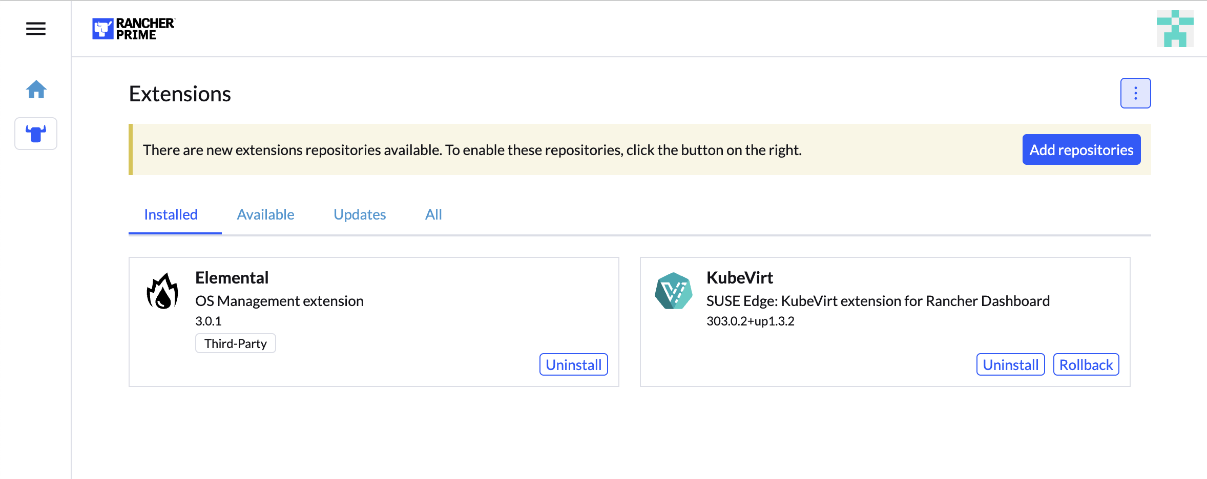 installed dashboard extensions installed dashboard extensions