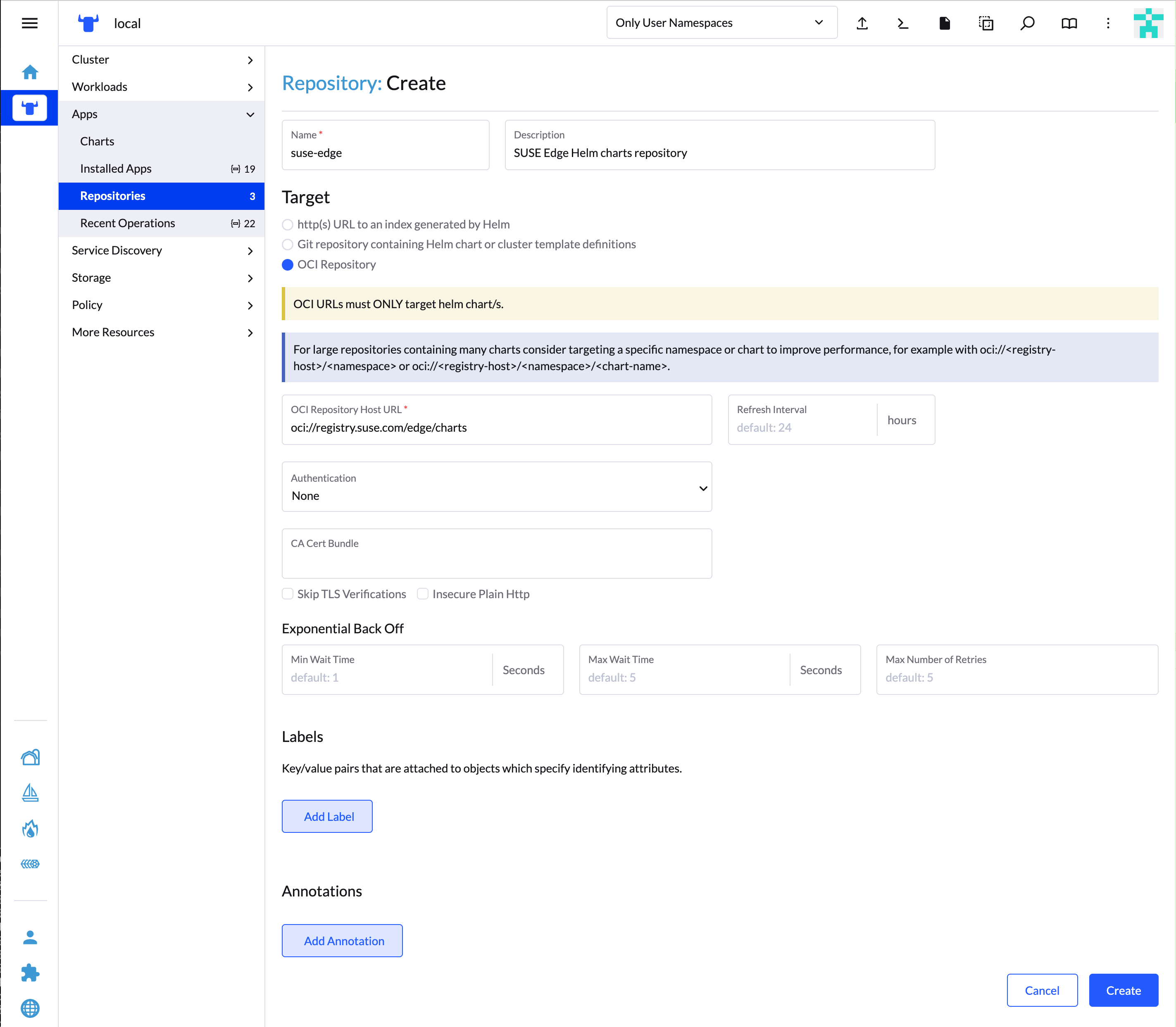 dashboard extensions create oci repository dashboard extensions create oci repository