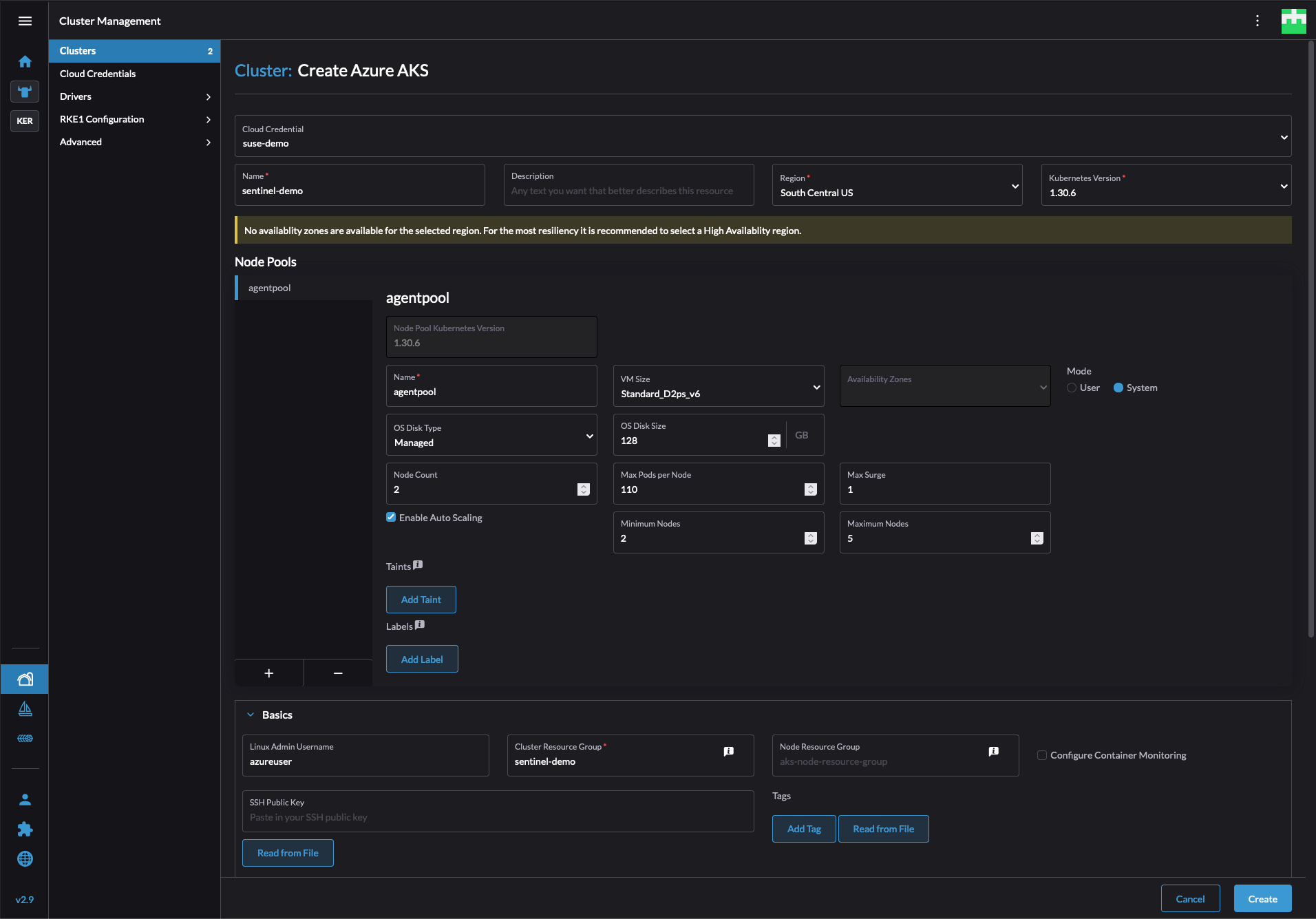 01 rancher create cluster 01 rancher create cluster