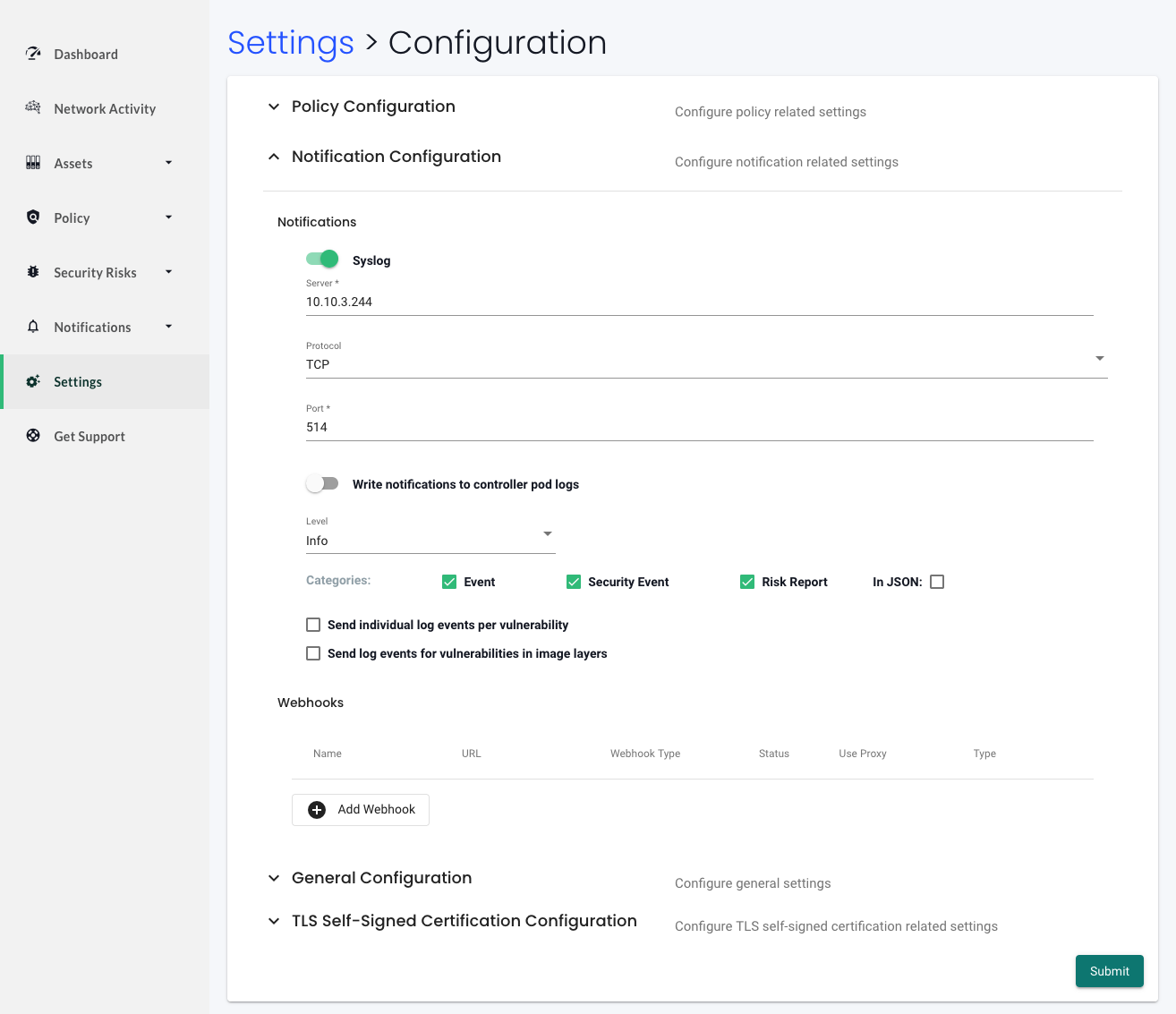 08 security syslog export 08 security syslog export
