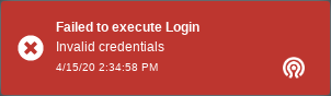 Failed to execute login