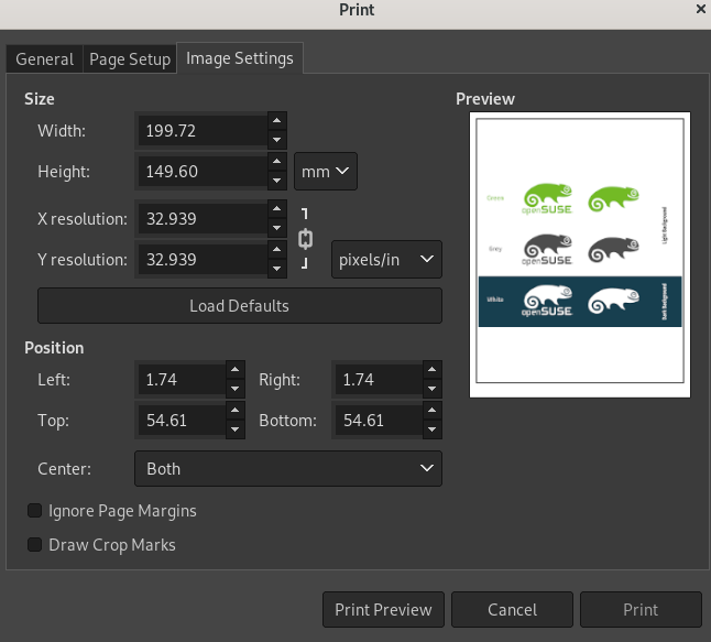 The print dialog The print dialog