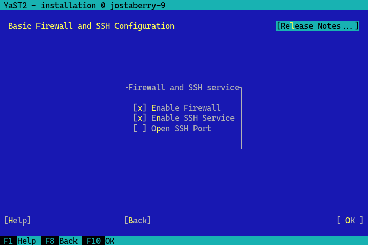 Configuring SSH settings Configuring SSH settings