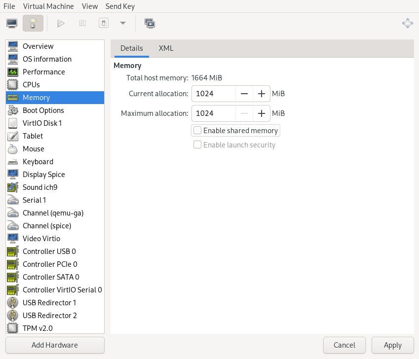 Memory view Memory view