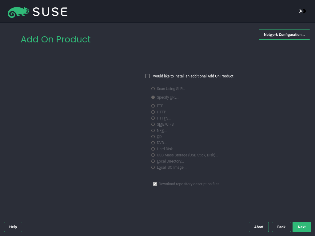 Add On Product screen