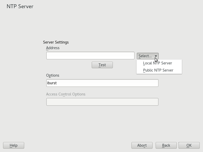 YaST: NTP Server